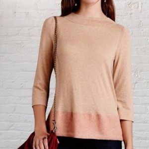 Anthropologie | Angel of the North Cotton/Cashmere Blend Pullover Sweater- Small